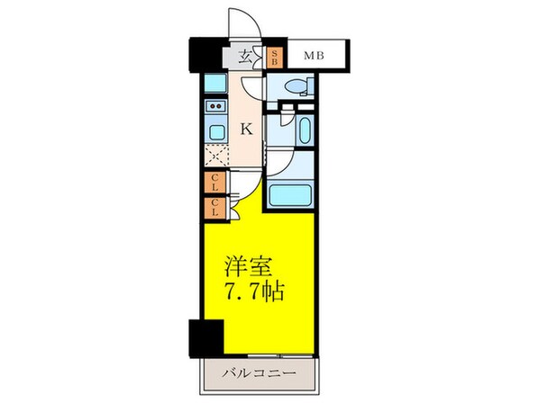 ザ・パークハビオ江坂公園の物件間取画像